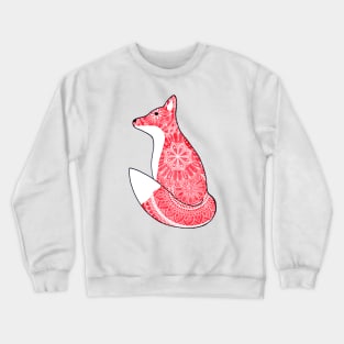 Red Fox Mandala Crewneck Sweatshirt